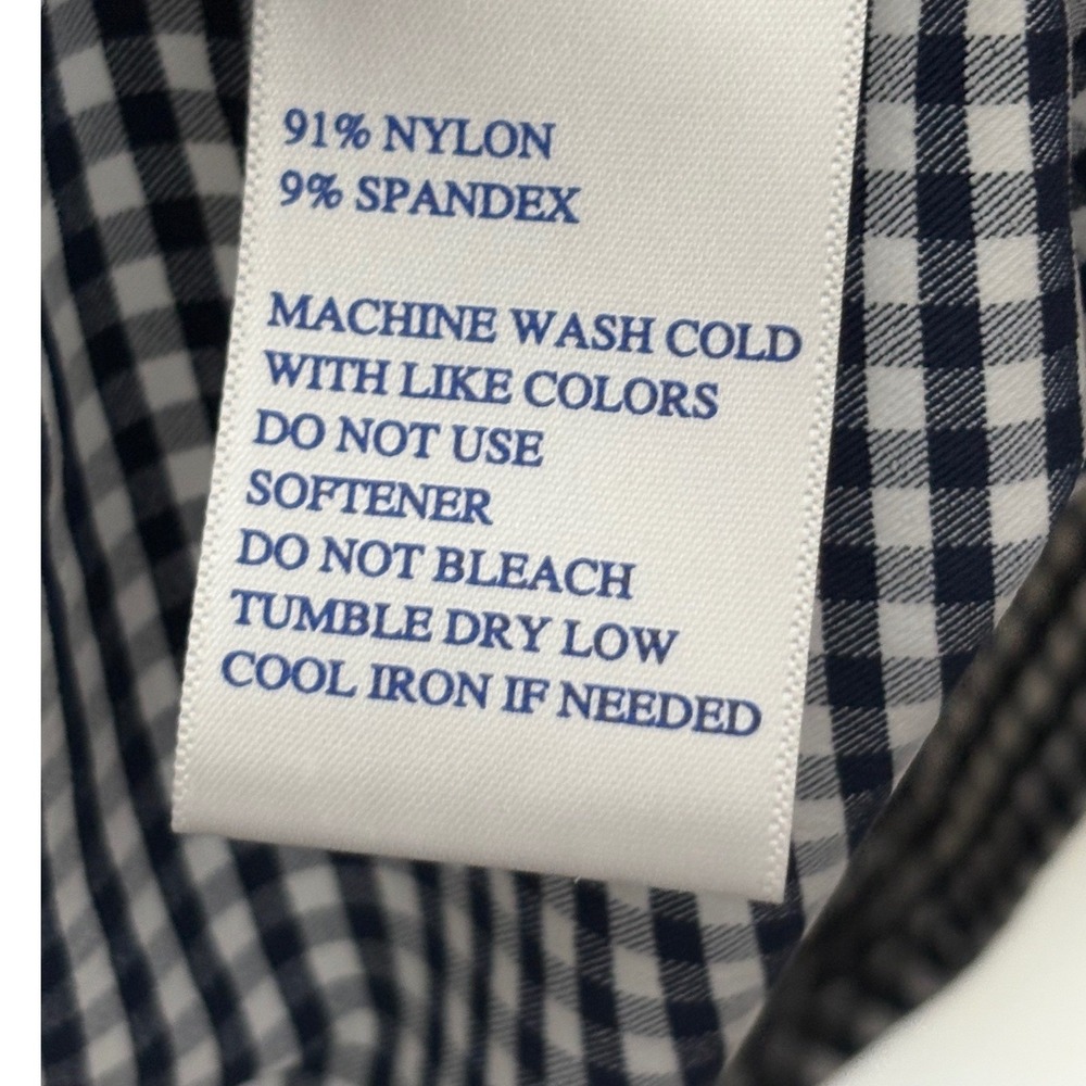 Southern Tide Gingham checked performance dress w pockets sz LG Navy & White - Picture 7 of 10
